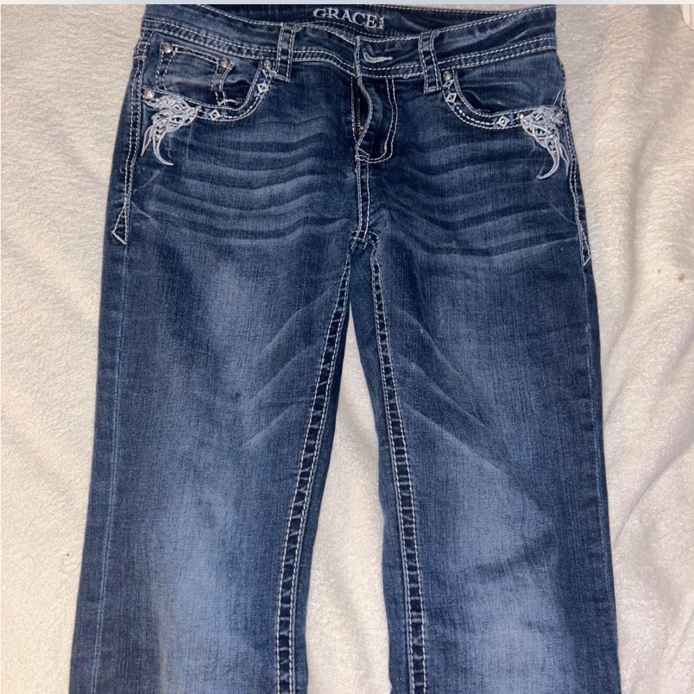 Grace Blue Boot Cut Jeans with Classic Style
